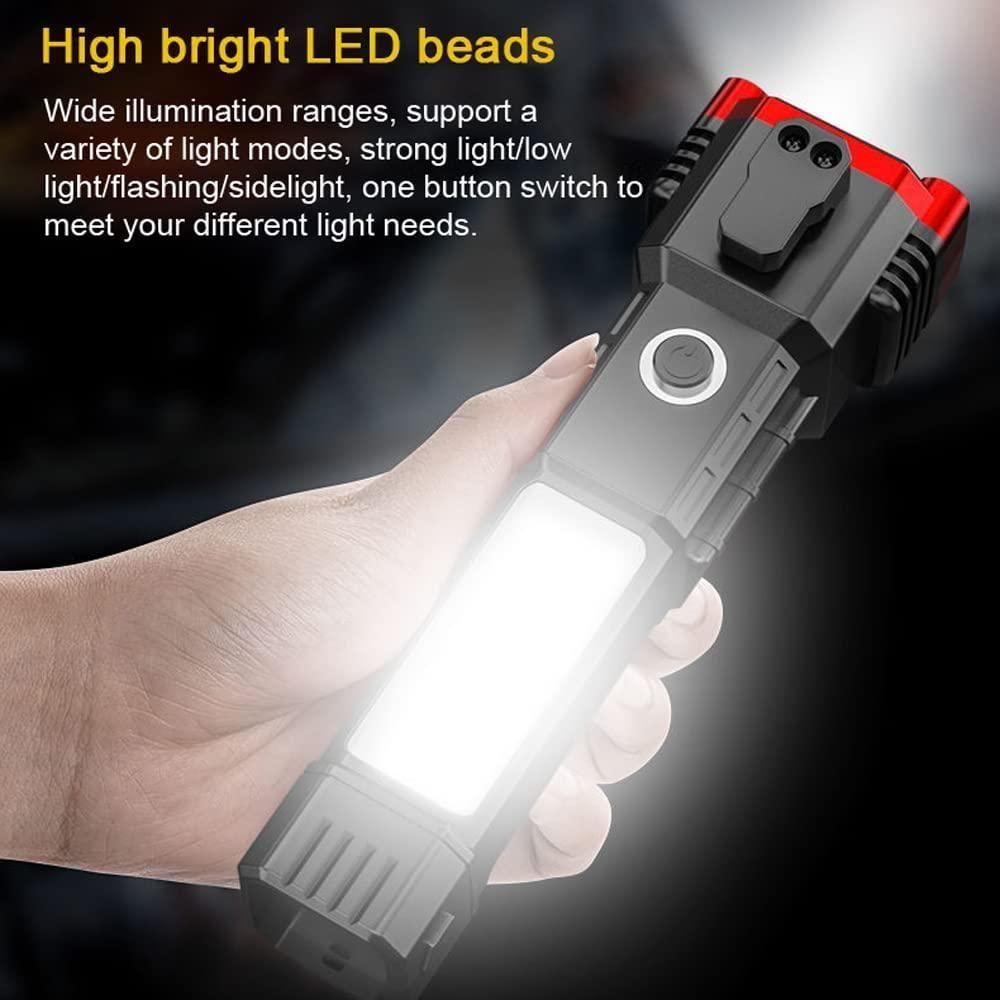 Rechargeable Multifunctional Portable LED Flashlight for Work & Outdoor Use
