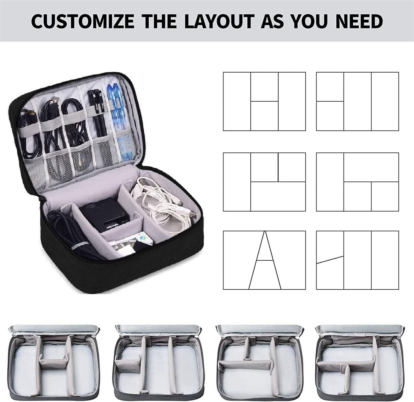 Travel Gadget Organizer Bag – Cables & Accessories Case