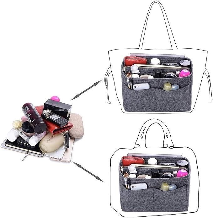 Felt Fabric Purse Organizer – Multi-Pocket Bag Insert
