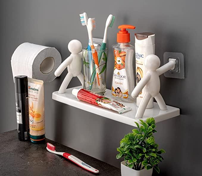 Wall Mounted Bathroom Shelf – Space Saving Storage Rack - Pack of 1