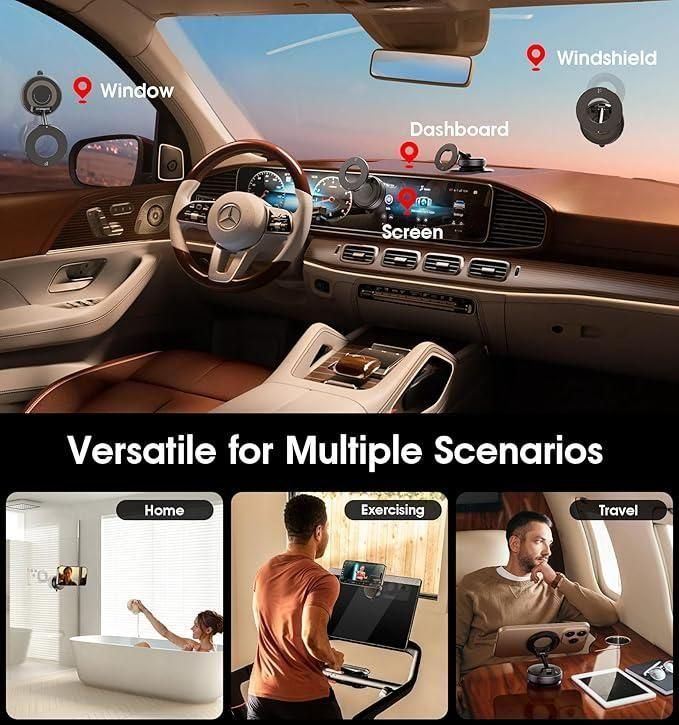 Vacuum Suction Magnetic Phone Bracket – Car Mount Holder