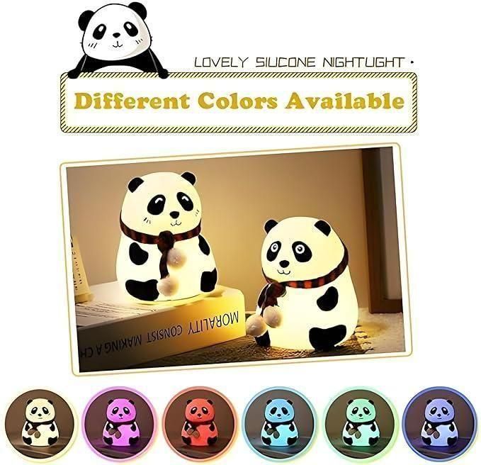 Cute Panda Night Lamp for Kids – LED Bedside Light