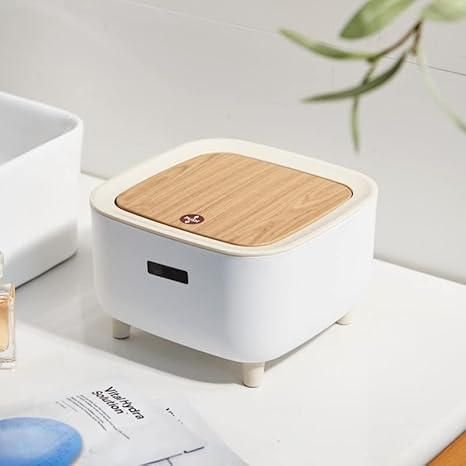 Classy Desktop Push Button Trash Bin – Mini Waste Organizer