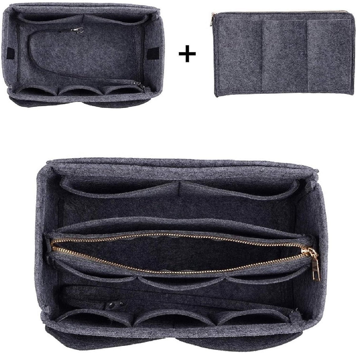 Felt Fabric Purse Organizer – Multi-Pocket Bag Insert
