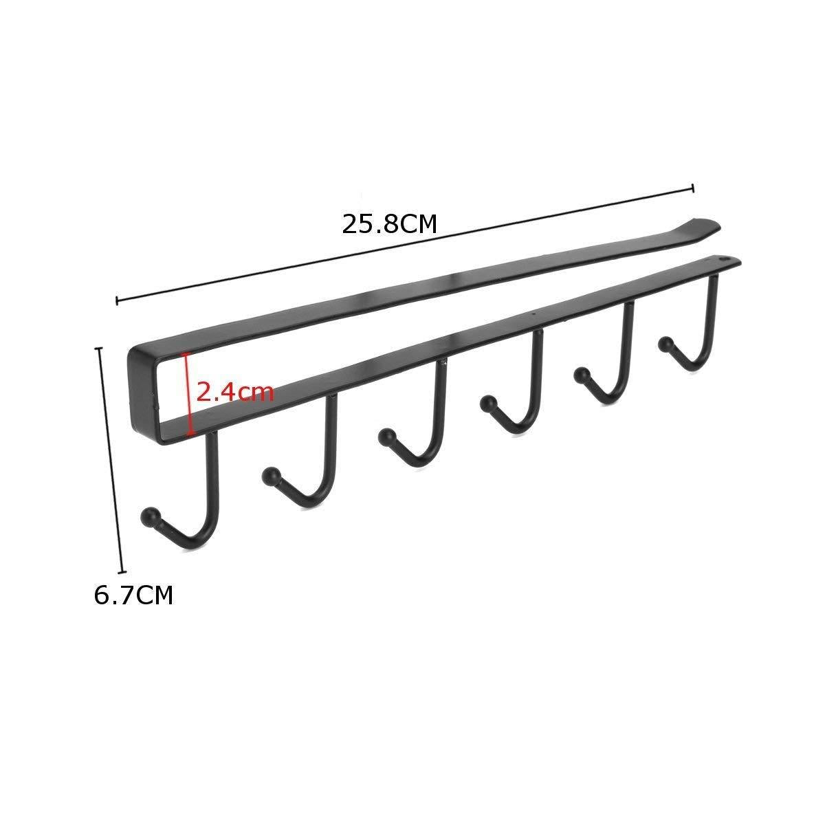 Under Cabinet Cup & Glass Storage Hooks – Kitchen Organizer