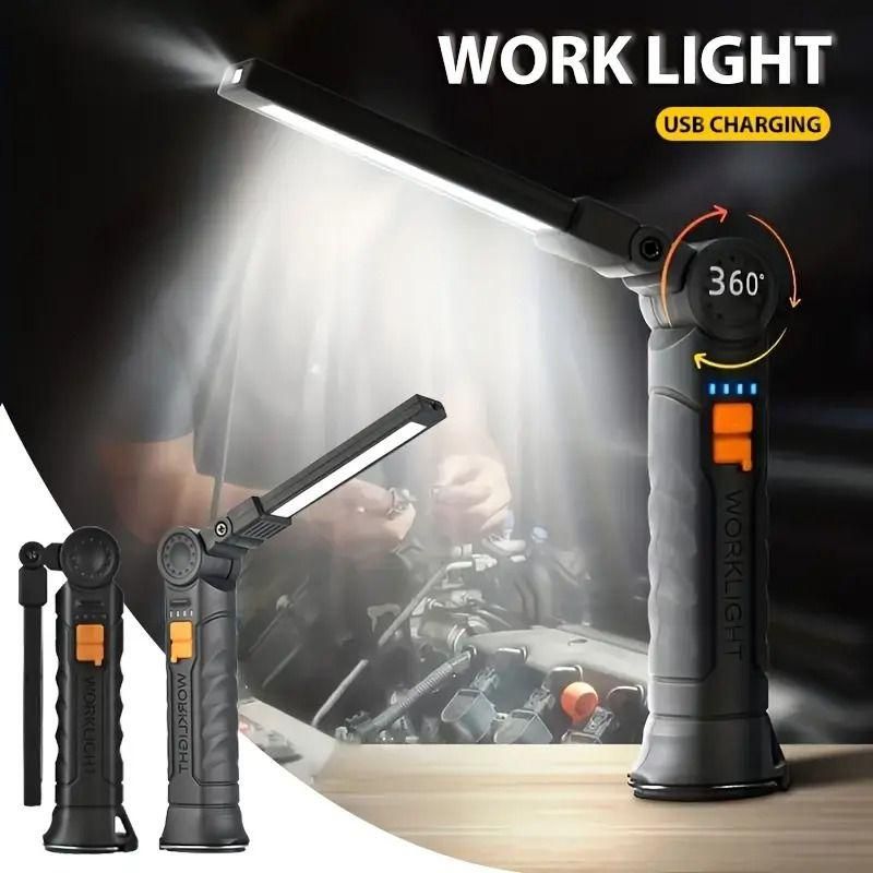 Magnetic LED COB Light – Rechargeable Work Lamp