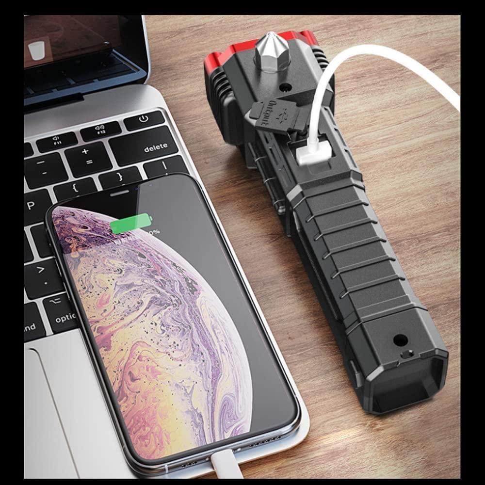 Rechargeable Multifunctional Portable LED Flashlight for Work & Outdoor Use