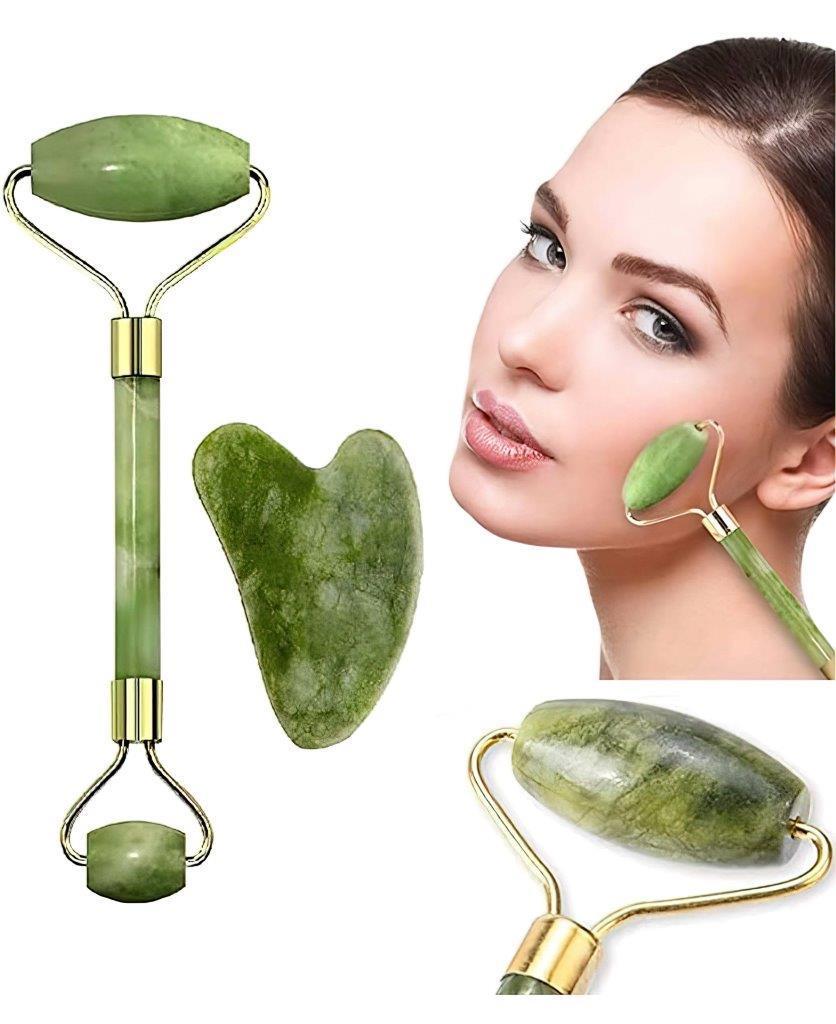 Natural Jade Stone Massage Tool – Face & Body Relaxation