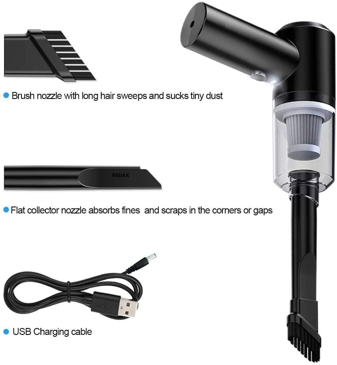 Portable Air Duster & Mini Vacuum Cleaner – Wireless Rechargeable