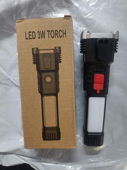 Rechargeable Multifunctional Portable LED Flashlight for Work & Outdoor Use