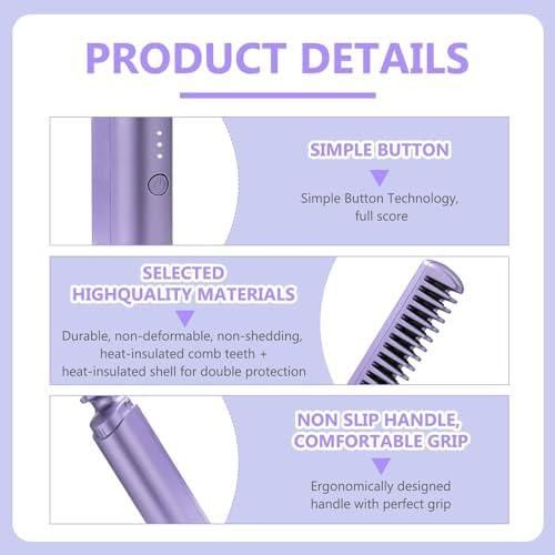 Rechargeable Hot Comb – Portable Hair Straightener