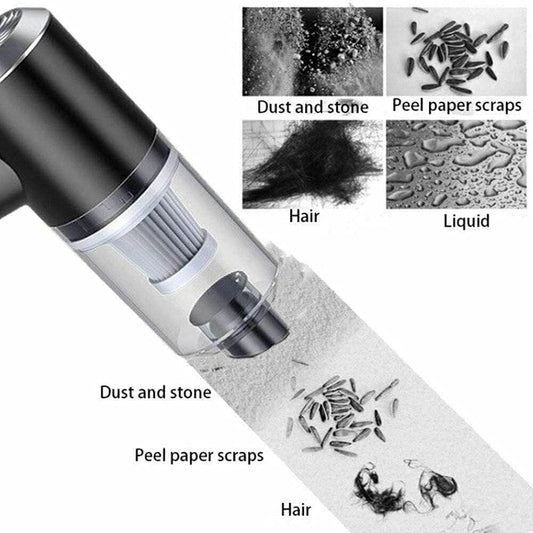 Portable Air Duster & Mini Vacuum Cleaner – Wireless Rechargeable