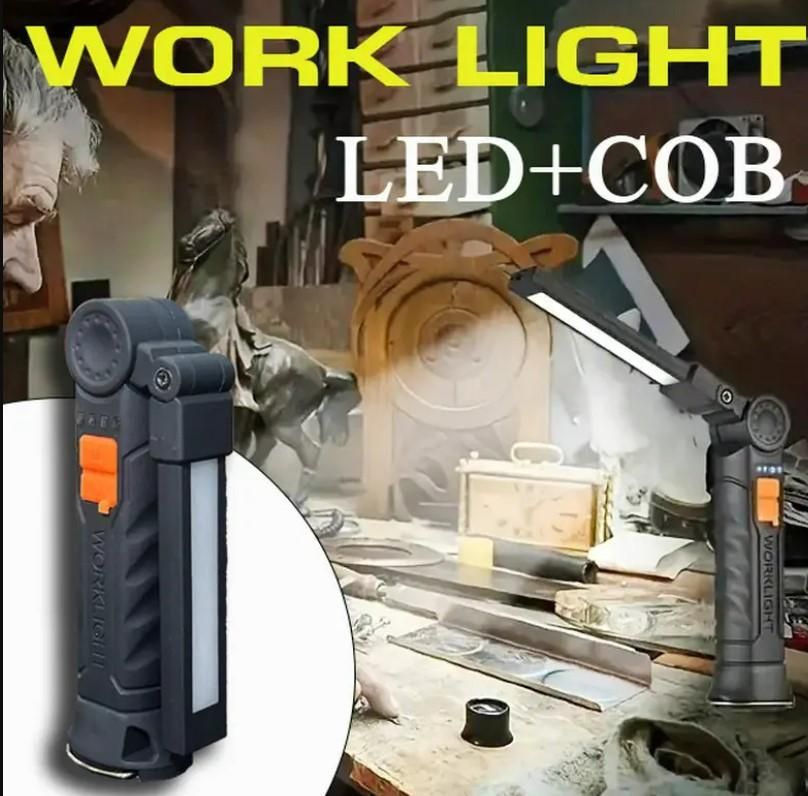 Magnetic LED COB Light – Rechargeable Work Lamp