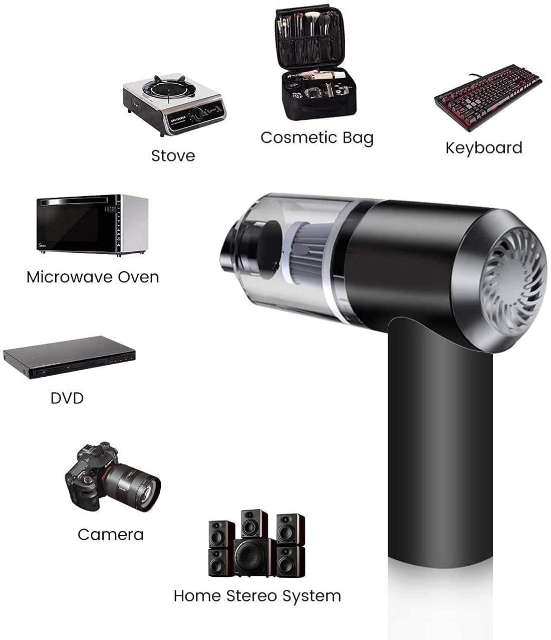 Portable Air Duster & Mini Vacuum Cleaner – Wireless Rechargeable