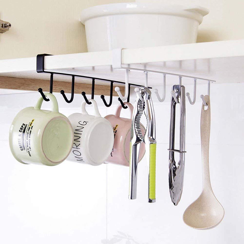 Under Cabinet Cup & Glass Storage Hooks – Kitchen Organizer