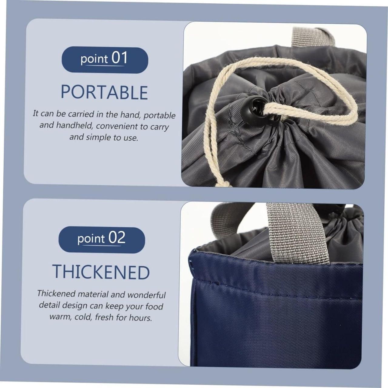 Cylindrical Insulated Lunch Bag – Leakproof & Stylish