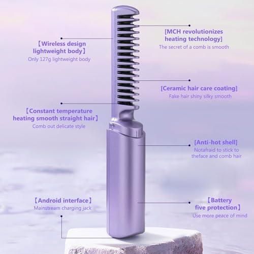 Rechargeable Hot Comb – Portable Hair Straightener
