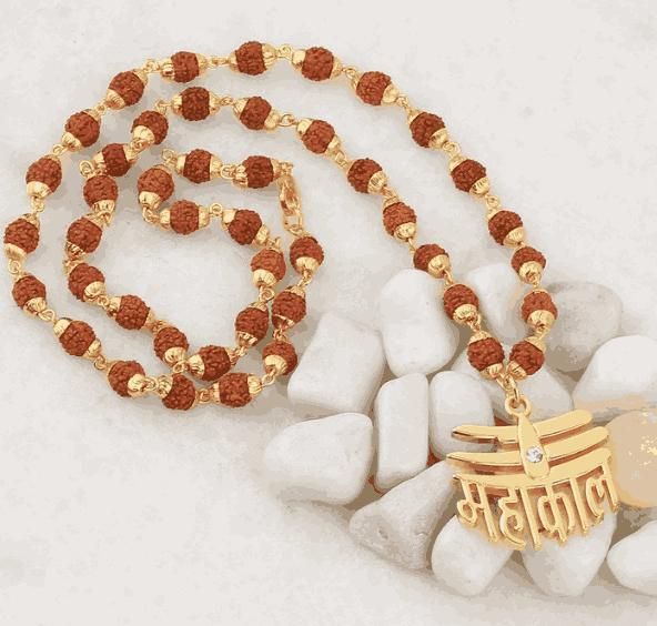 Authentic Rudraksha Mala with Mahakal Pendant – Spiritual Energy