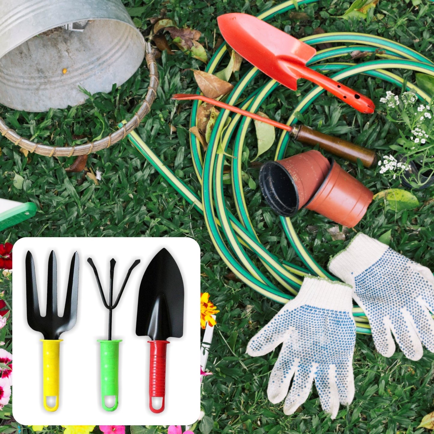 Colorful Garden Tool Set Set Of 3pc