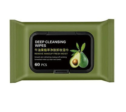 Avocado Makeup Remover Wipes – Gentle Cleansing (60 Pcs.)
