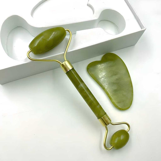 Natural Jade Stone Massage Tool – Face & Body Relaxation