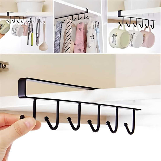 Under Cabinet Cup & Glass Storage Hooks – Kitchen Organizer