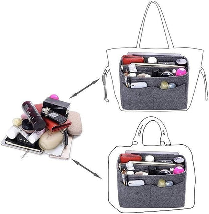 Felt Fabric Purse Organizer – Multi-Pocket Bag Insert