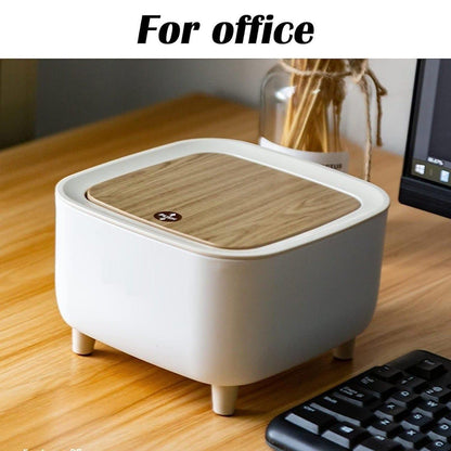 Classy Desktop Push Button Trash Bin – Mini Waste Organizer