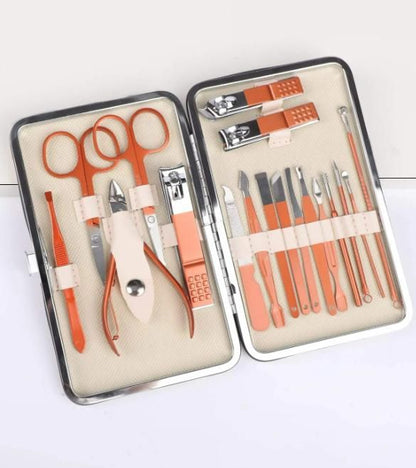 Professional Manicure & Pedicure Nail Tool Kit – 12/18 Pieces
