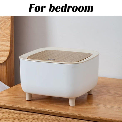 Classy Desktop Push Button Trash Bin – Mini Waste Organizer