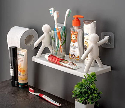 Wall Mounted Bathroom Shelf – Space Saving Storage Rack - Pack of 1