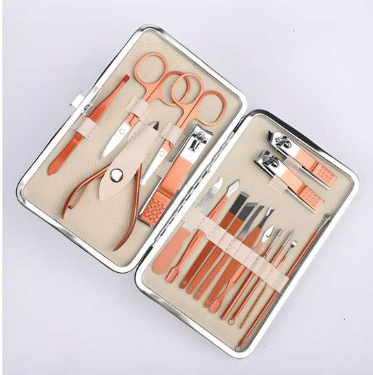 Professional Manicure & Pedicure Nail Tool Kit – 12/18 Pieces