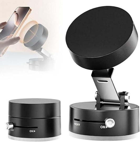 Magnetic Phone Holder – Vacuum Suction Car Mount