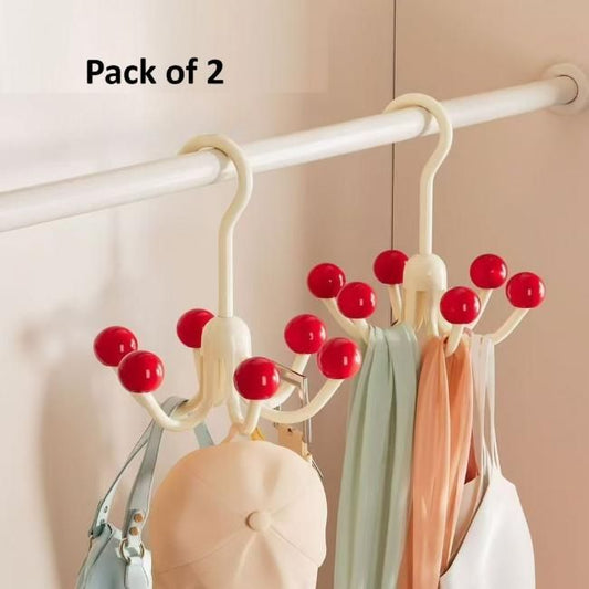 360° Rotating Hook Hanger – Multipurpose Organizer (Pack of 2)