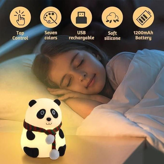 Cute Panda Night Lamp for Kids – LED Bedside Light