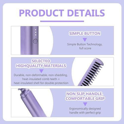 Rechargeable Hot Comb – Portable Hair Straightener