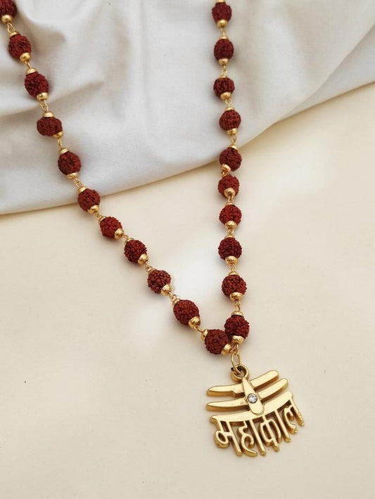 Authentic Rudraksha Mala with Mahakal Pendant – Spiritual Energy