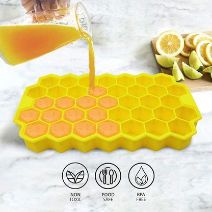 Ice Cube Maker Tray – Flexible Silicone Molds (Pack of 2)