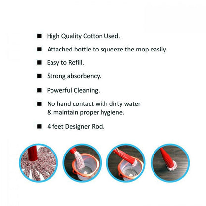 Steel Rod Cotton Bottle Mop-broom(Moq -12)